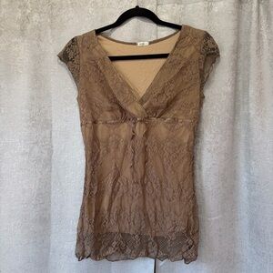 Studio Y Lace Camisole in Taupe